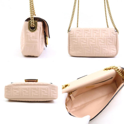 Fendi Pink Leather Baguette