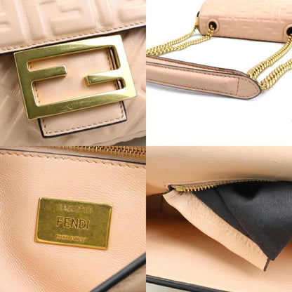 Fendi Pink Leather Baguette