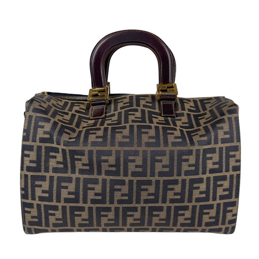 Fendi Brown Canvas, Leather Zucca