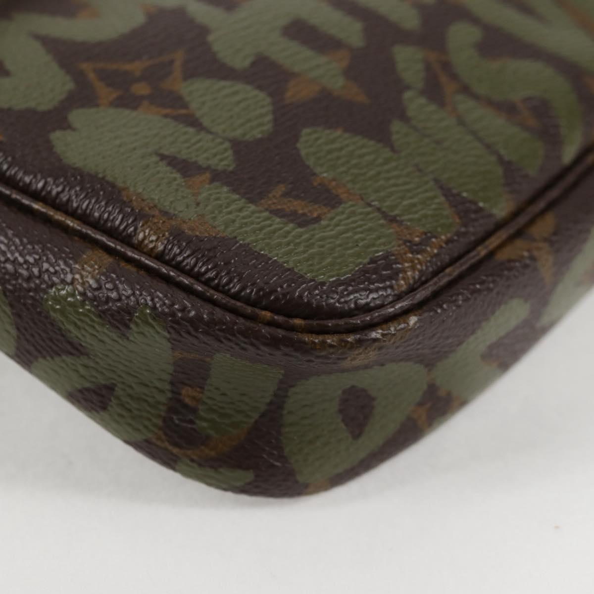 Louis Vuitton Brown Canvas, Leather Pochette Accessoire