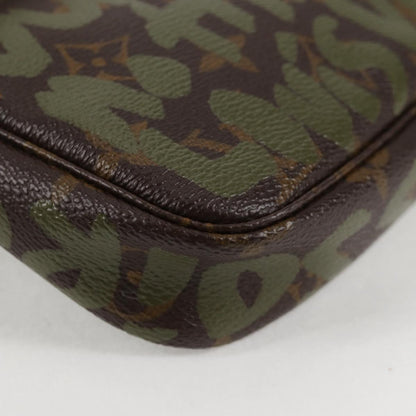 Louis Vuitton Brown Canvas, Leather Pochette Accessoire