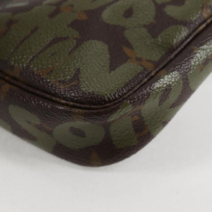 Louis Vuitton Brown Canvas, Leather Pochette Accessoire
