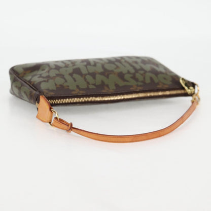 Louis Vuitton Brown Canvas, Leather Pochette Accessoire