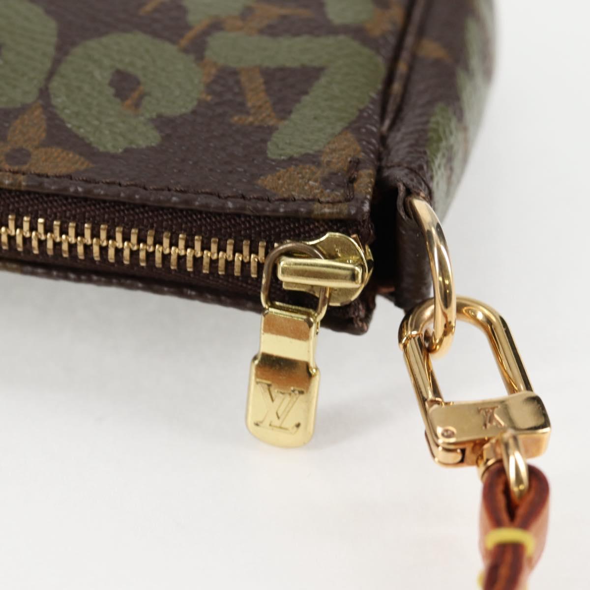 Louis Vuitton Brown Canvas, Leather Pochette Accessoire