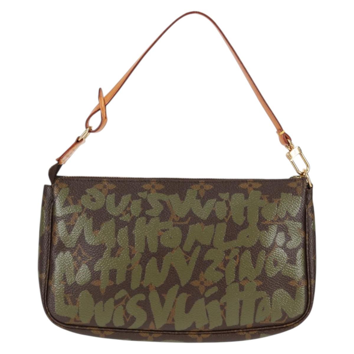 Louis Vuitton Brown Canvas, Leather Pochette Accessoire
