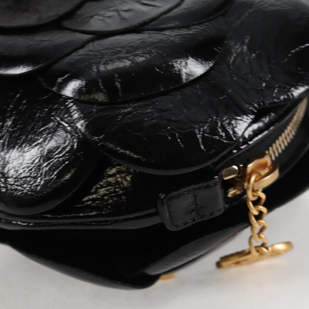 Chanel Black Patent Leather Camélia