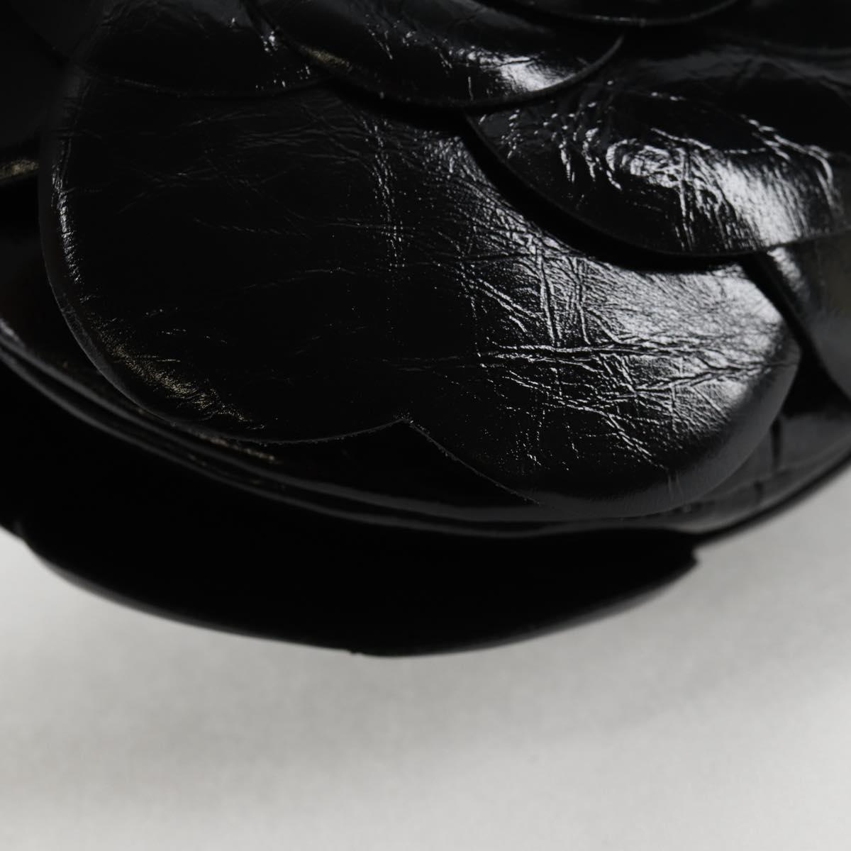 Chanel Black Patent Leather Camélia