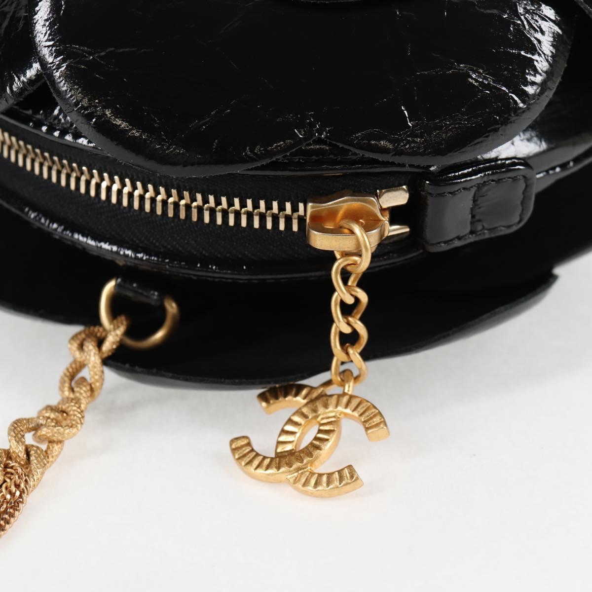 Chanel Black Patent Leather Camélia