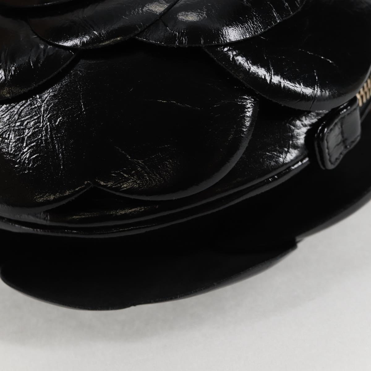 Chanel Black Patent Leather Camélia