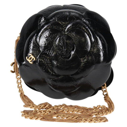 Chanel Black Patent Leather Camélia