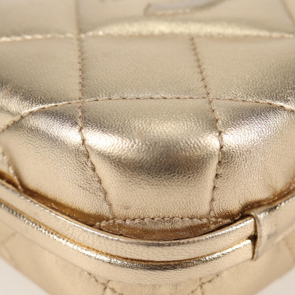 Chanel Gold Leather Logo Cc
