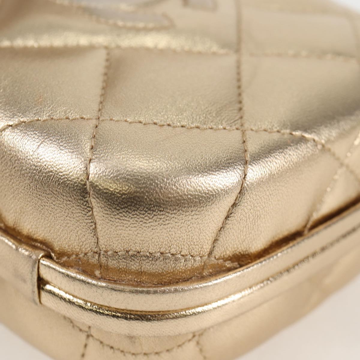 Chanel Gold Leather Logo Cc