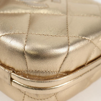 Chanel Gold Leather Logo Cc