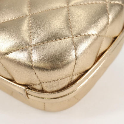 Chanel Gold Leather Logo Cc