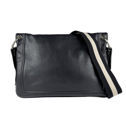 Bally Black Canvas, Leather Shoulder