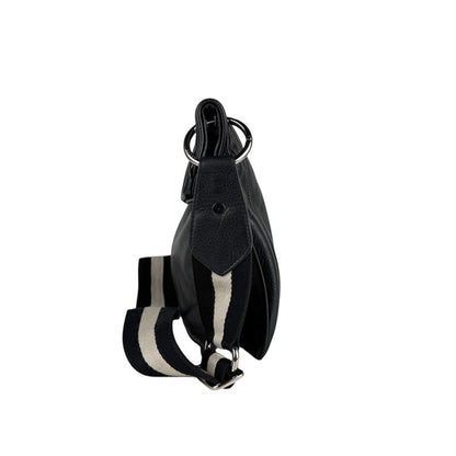 Bally Black Canvas, Leather Shoulder