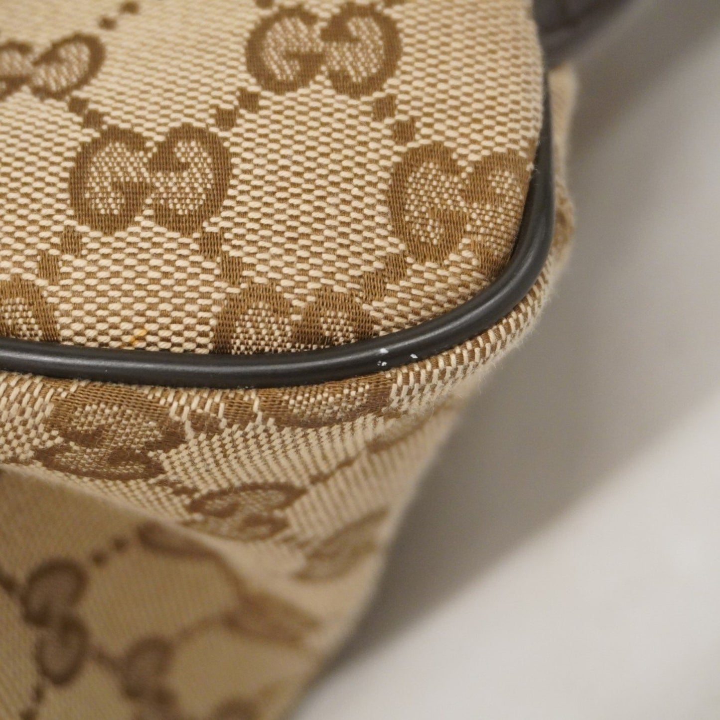 Gucci Brown Canvas Backpack