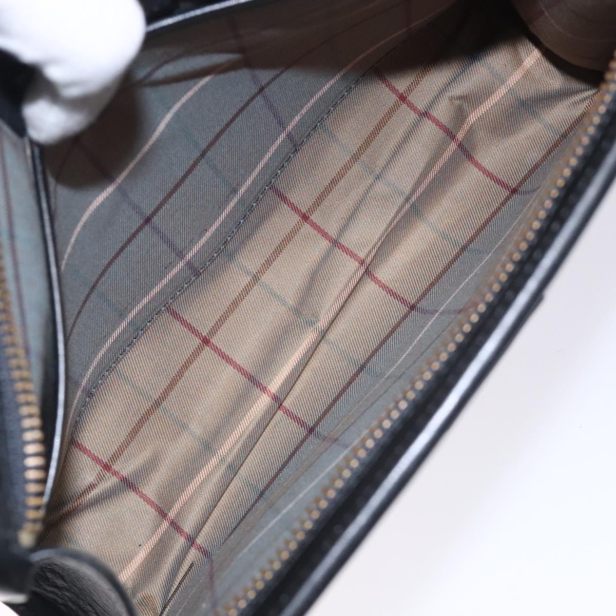 Burberry Black Leather Nova Check