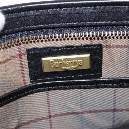 Burberry Black Leather Nova Check