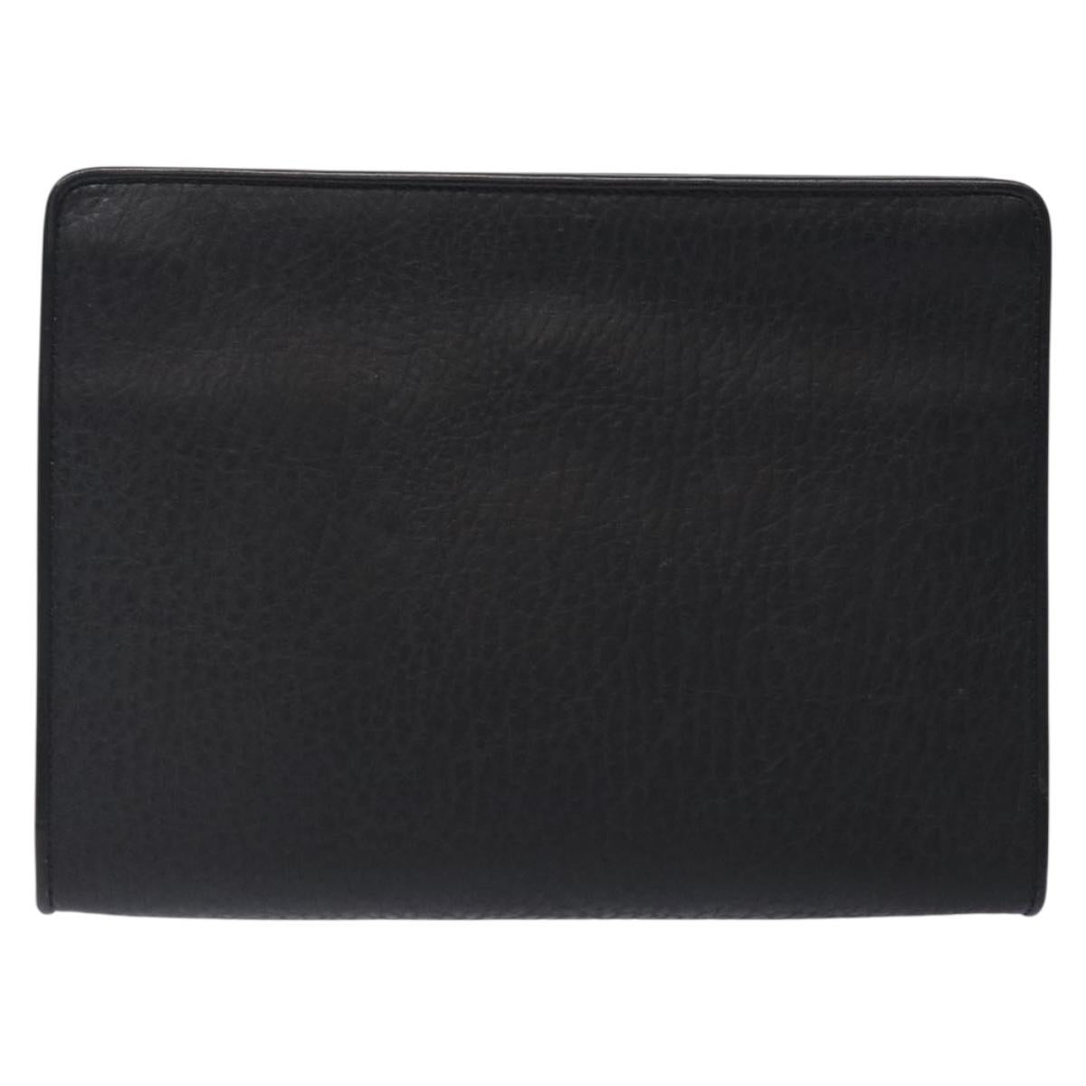 Burberry Black Leather Nova Check