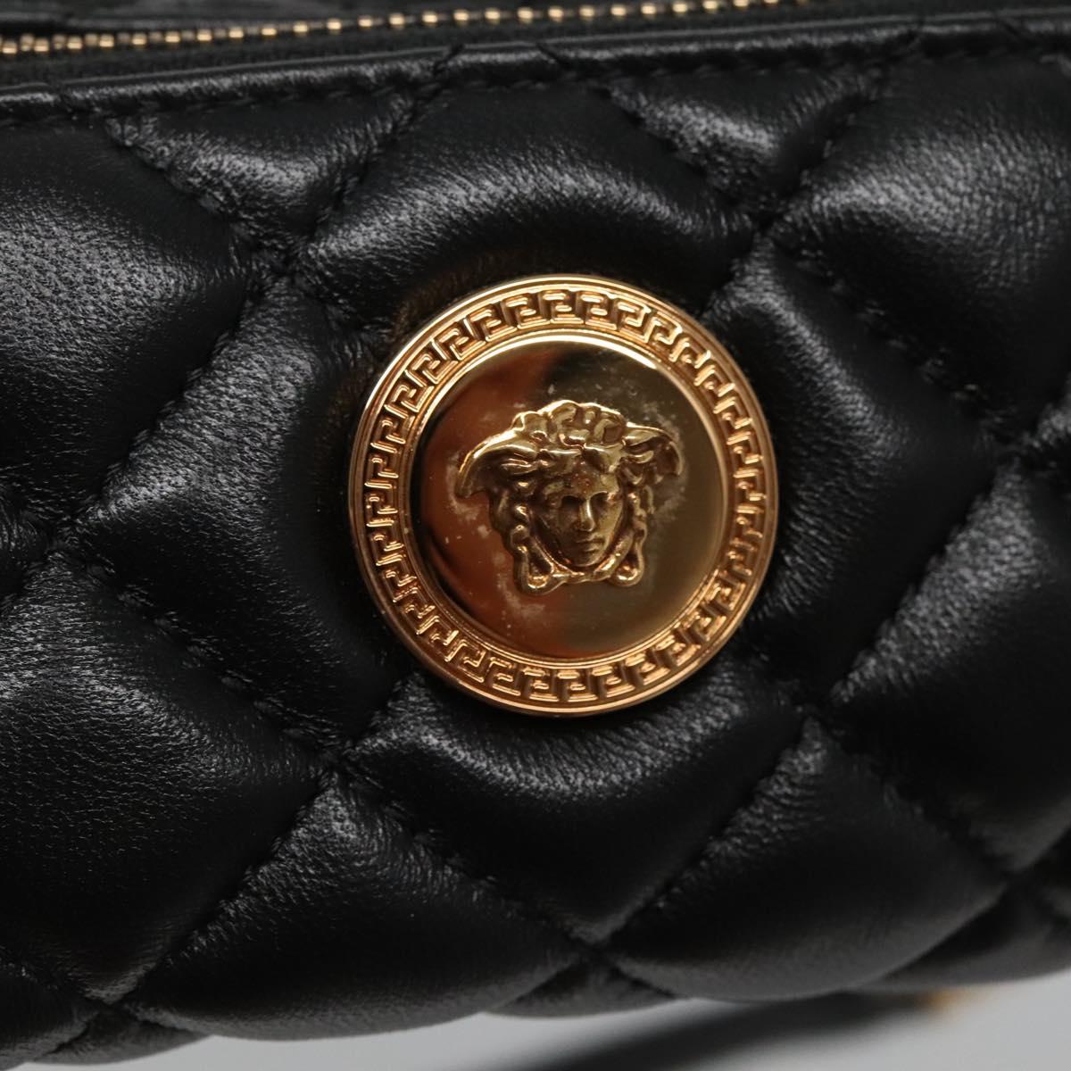 Versace Black Leather Medusa