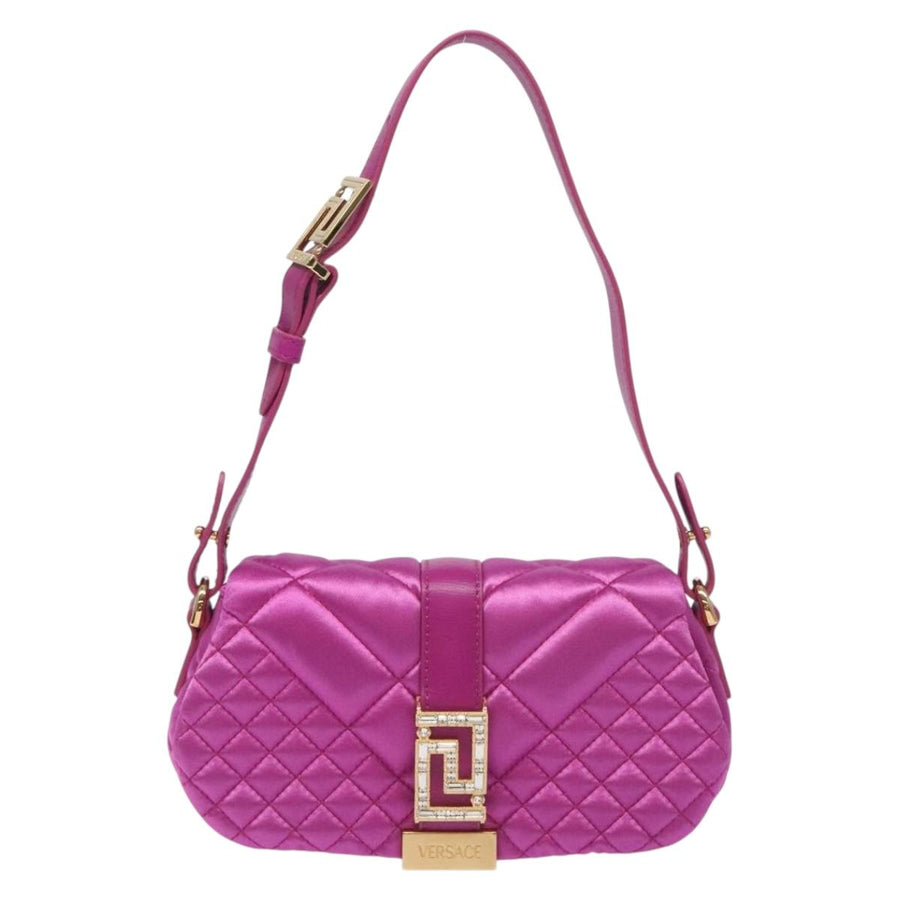 Versace Pink Silk Greca Goddess