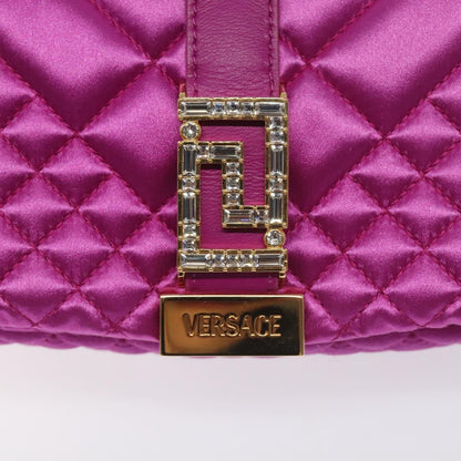 Versace Pink Silk Greca Goddess