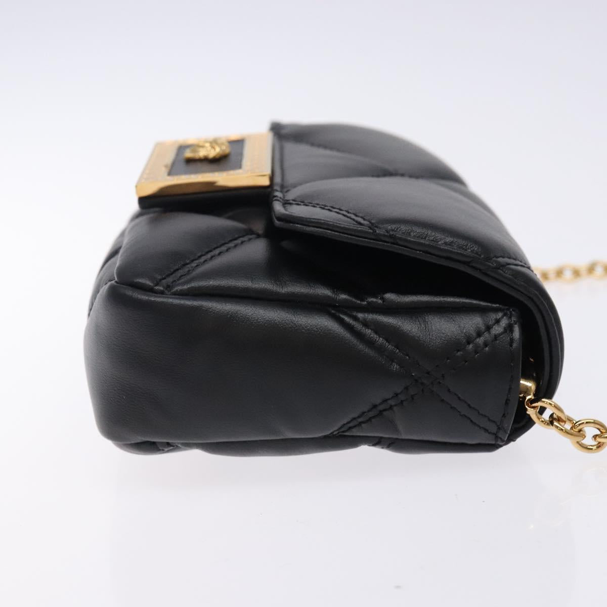 Versace Black Leather Medusa