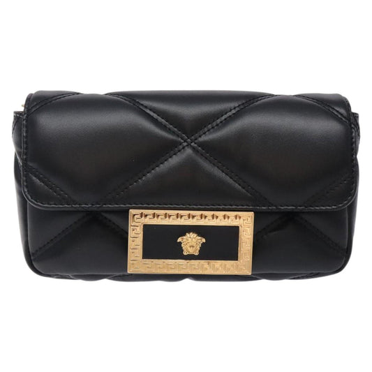Versace Black Leather Medusa