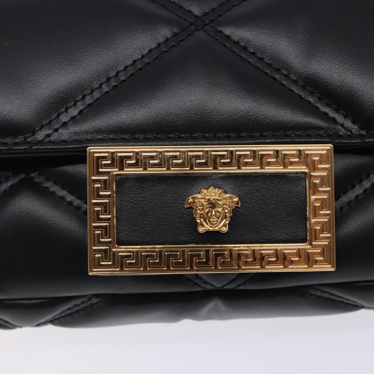Versace Black Leather Medusa