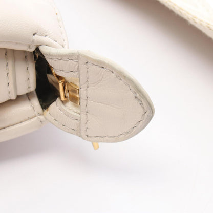 Louis Vuitton White Leather Coussin