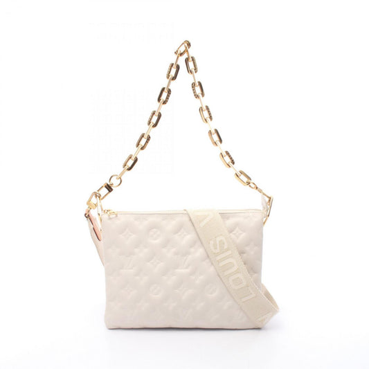 Louis Vuitton White Leather Coussin