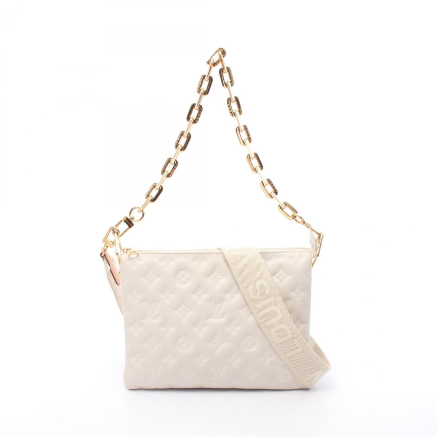 Louis Vuitton White Leather Coussin