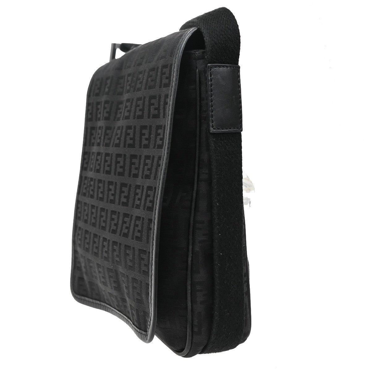 Fendi Black Canvas Ff Shoulder Bag