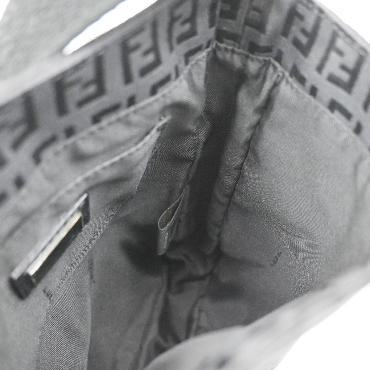 Fendi Black Canvas Ff Shoulder Bag