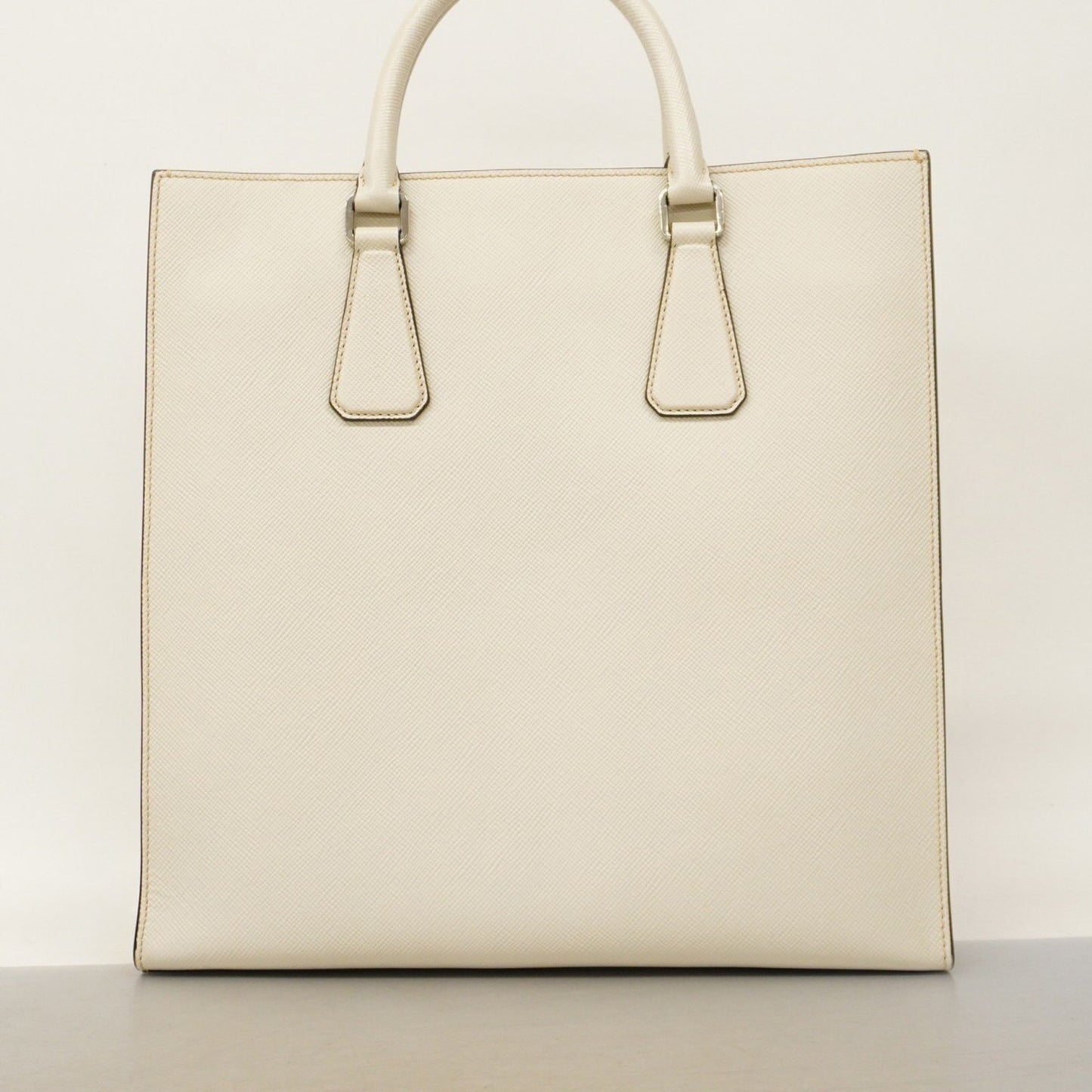 Prada White Leather Saffiano
