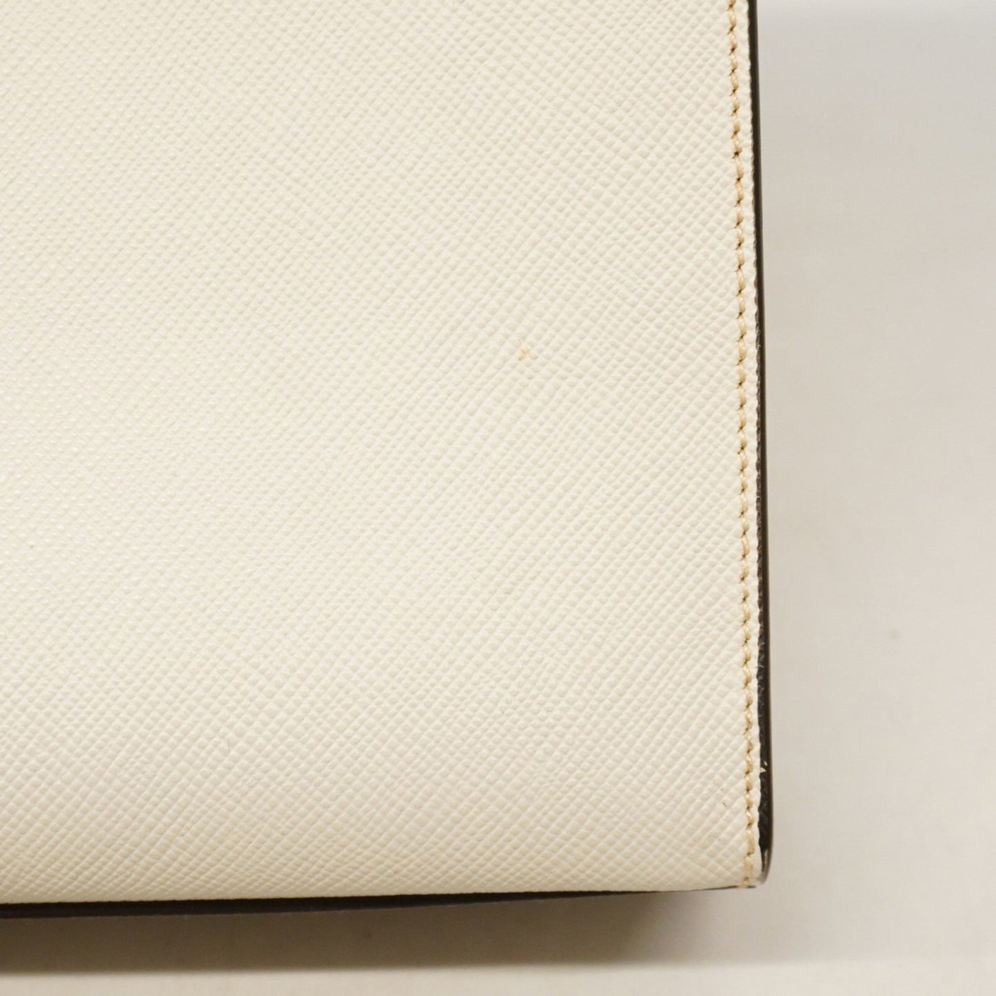 Prada White Leather Saffiano