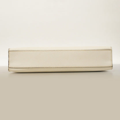 Prada White Leather Saffiano