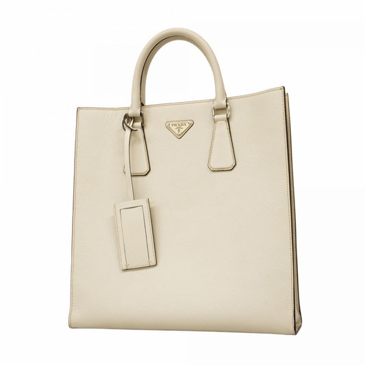 Prada White Leather Saffiano