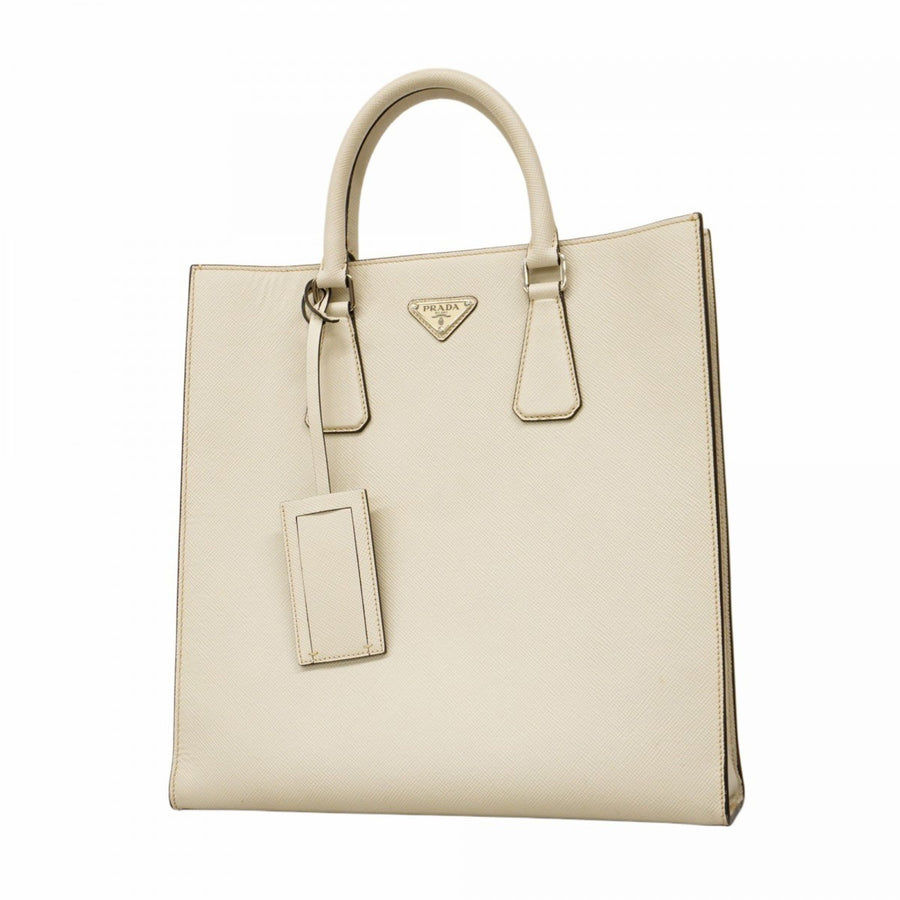Prada White Leather Saffiano