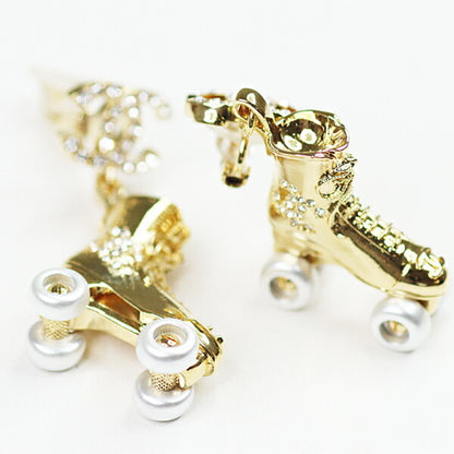 Chanel Gold Gold Plated Earring