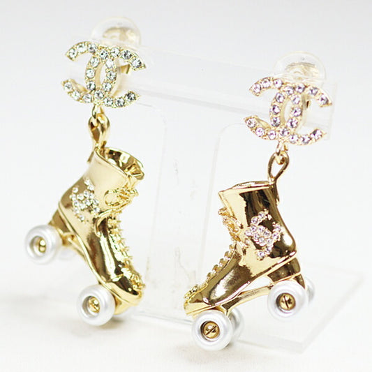 Chanel Gold Gold Plated Earring