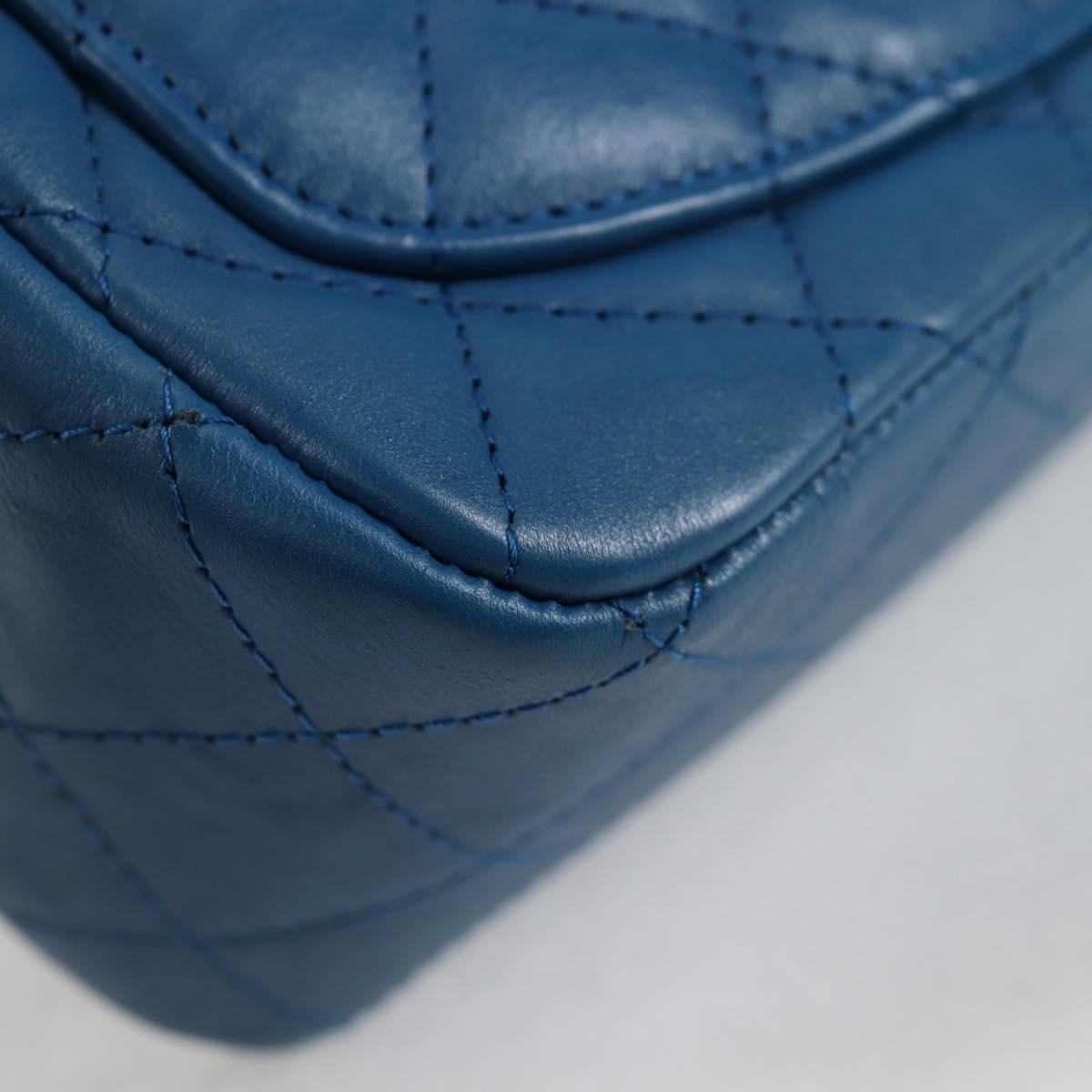 Chanel Blue Leather Single Flap