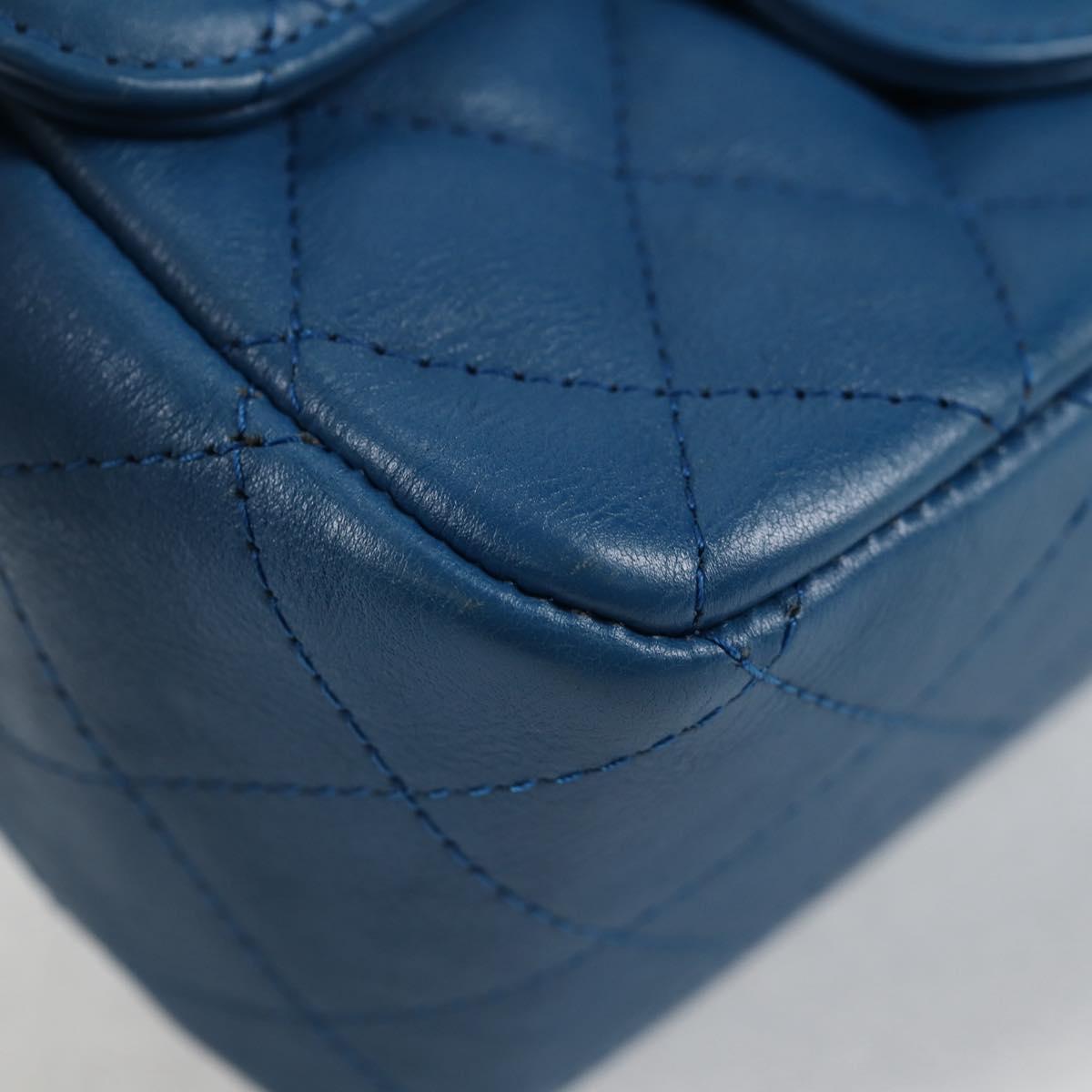 Chanel Blue Leather Single Flap