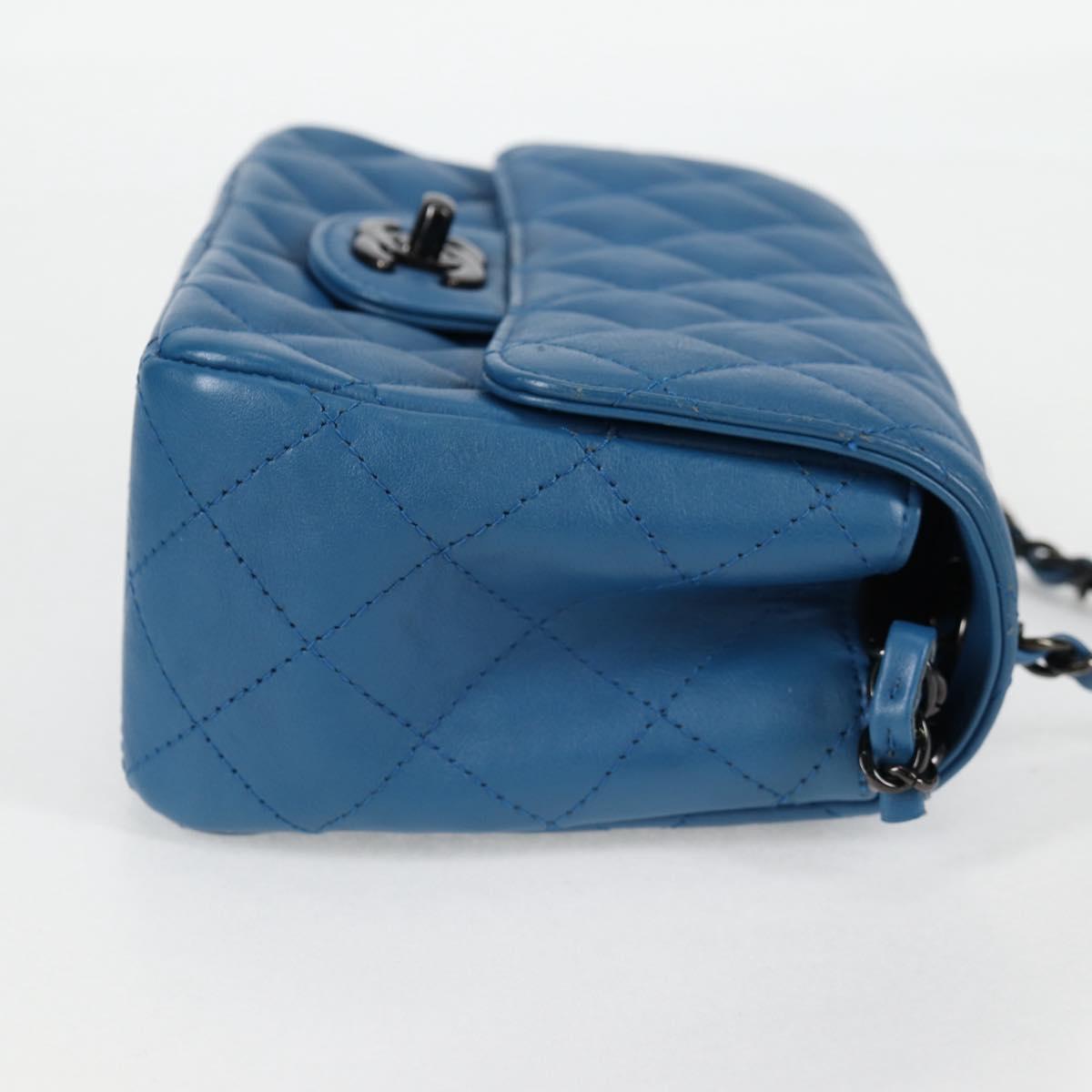 Chanel Blue Leather Single Flap