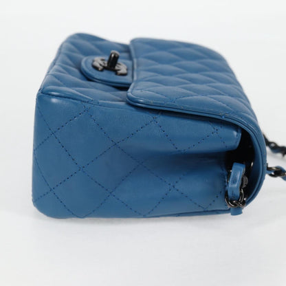 Chanel Blue Leather Single Flap