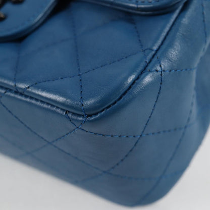 Chanel Blue Leather Single Flap