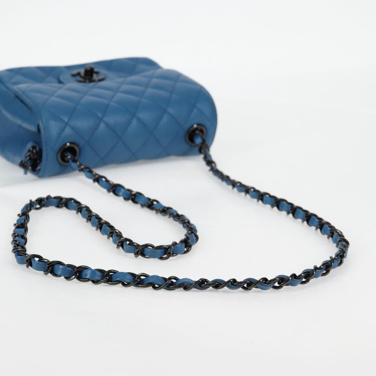 Chanel Blue Leather Single Flap