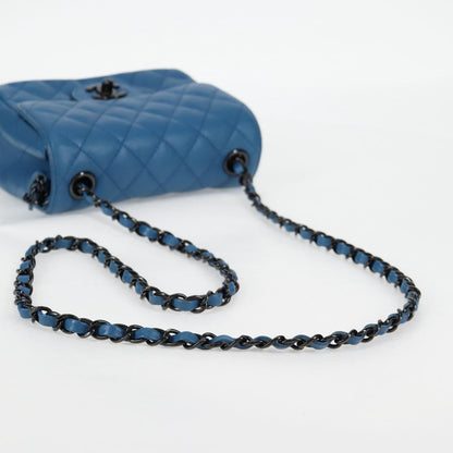 Chanel Blue Leather Single Flap
