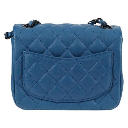 Chanel Blue Leather Single Flap